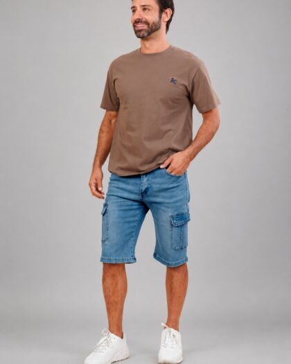 Short Denim Cargo Sky