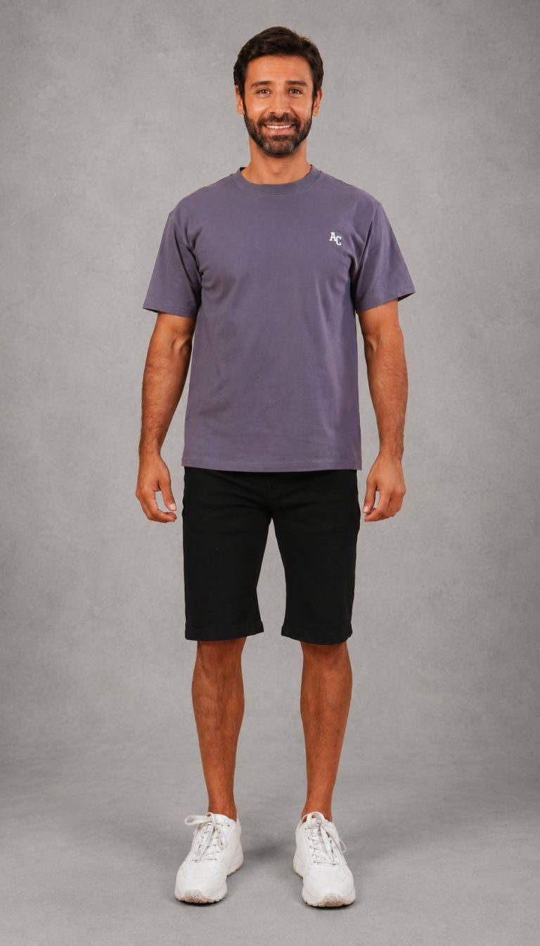 Short Denim Slim Black