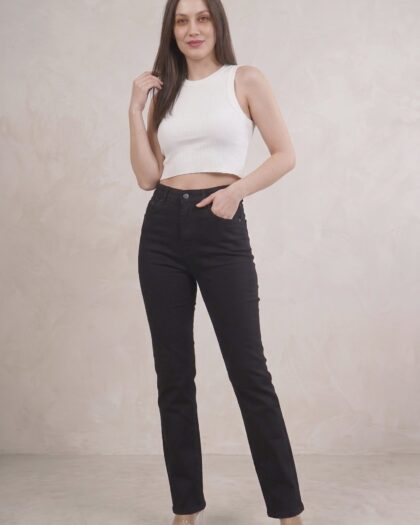 Straight Jeans Total Black