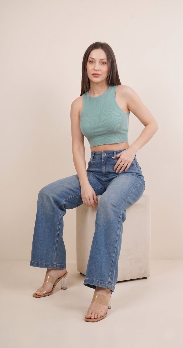 Wide Leg City Mid