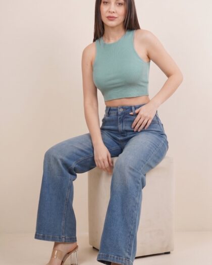 Wide Leg City Mid