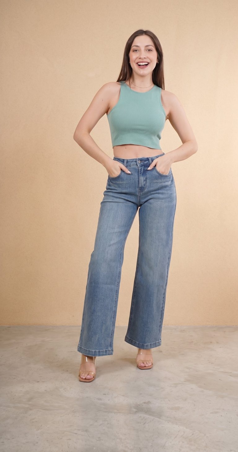 Wide Leg Soft Sky