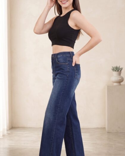 Wide Leg Faded Mid