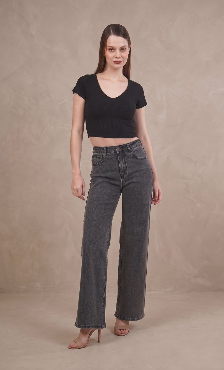 Wide Leg Smoky Grey