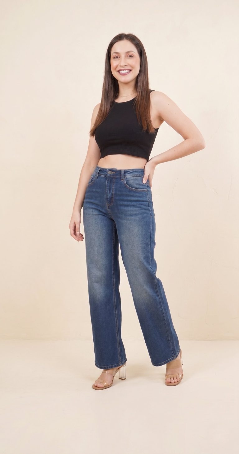 Wide Leg Casual Mid