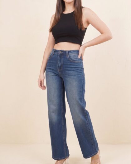 Wide Leg Casual Mid