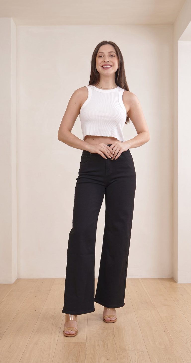 Wide Leg Total Black