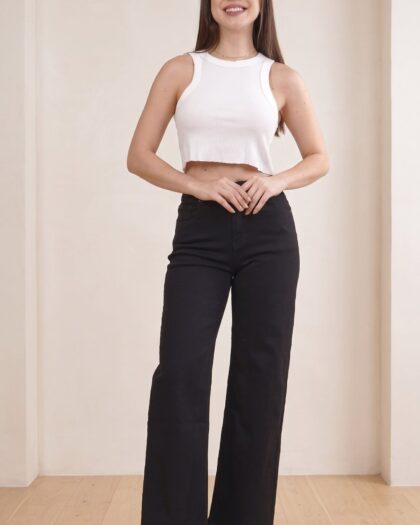 Wide Leg Total Black