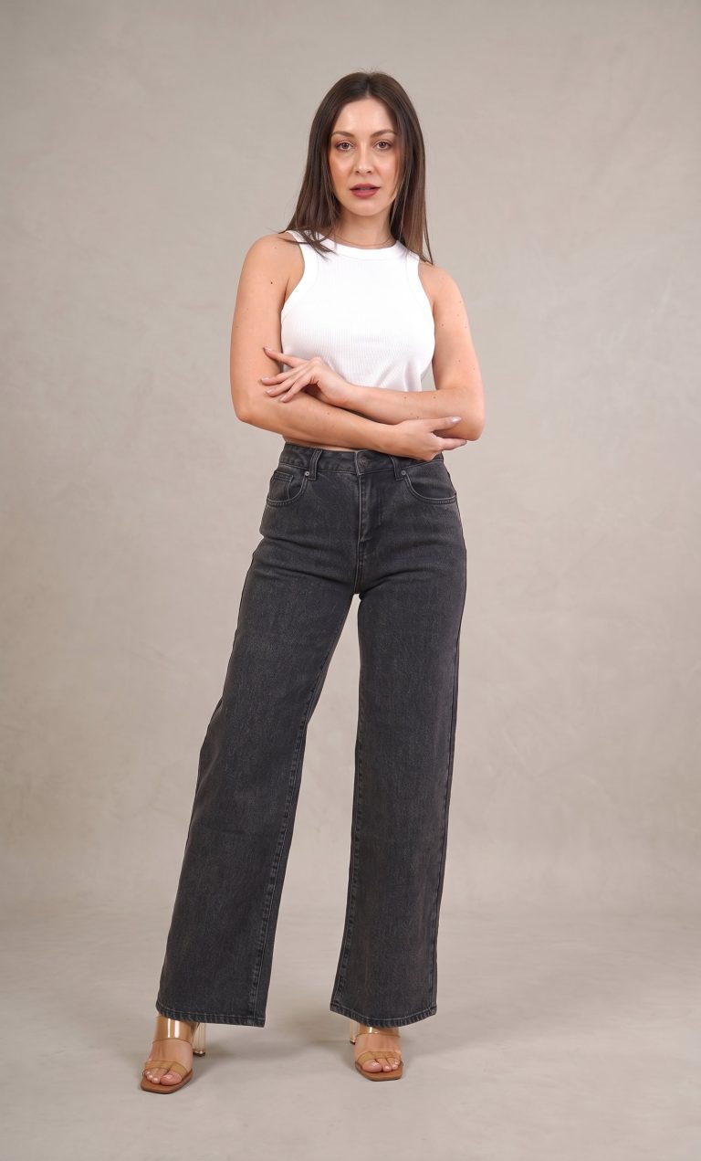 Wide Leg Charcoal